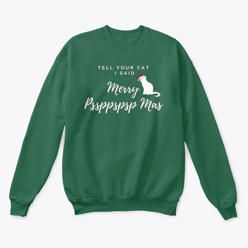 Pawsitivity- Christmas Cat Crewneck 